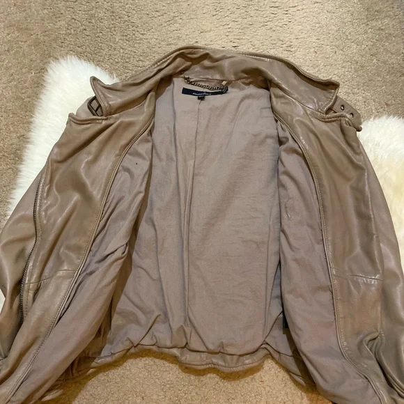 Muubaa Leather Bomber Jacket - Size 6 - Picture 6 of 6